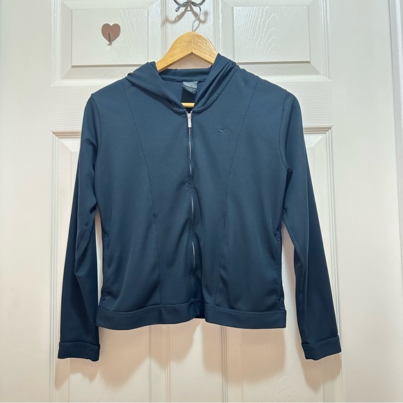 Women’s Nike Dri-Fit Navy Zip Up Hoodie - Small - Picture 1 of 8